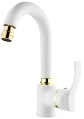 AKDENİZ BEYAZ-GOLD LAVABO BATARYASI 301